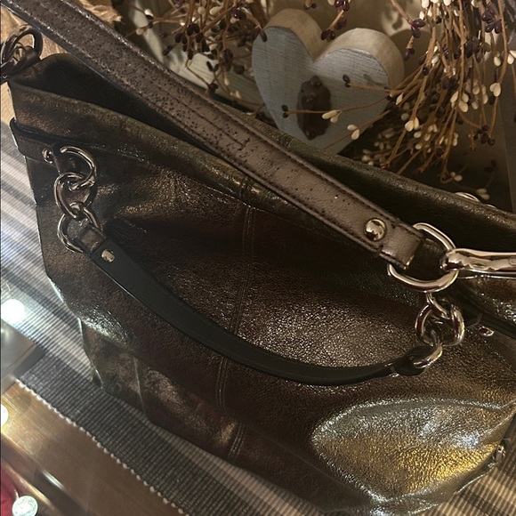 Coach Brooke Shimmering Gold Shoulder Bag - Picture 12 of 13